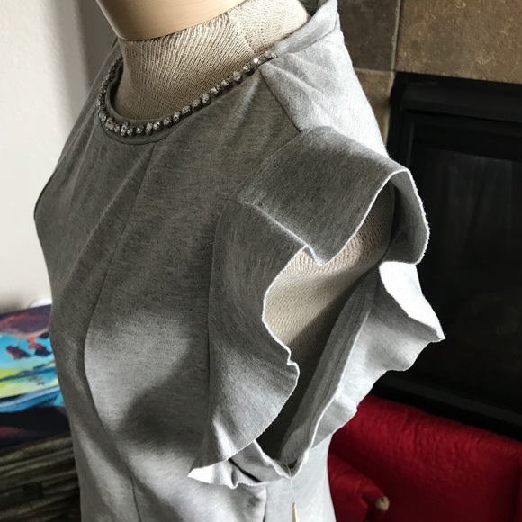 Copper Key Skater Dress Sleeveless Statement Neck - Picture 5 of 7